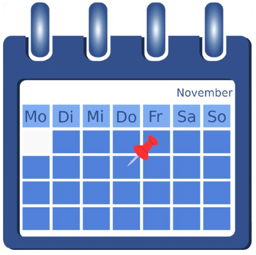 Calendrier page immobilier